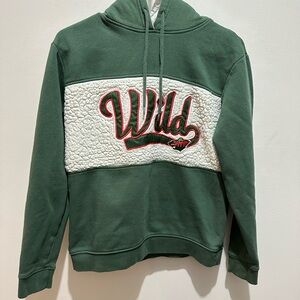 NHL Green Hoodie with White Sherpa Detail